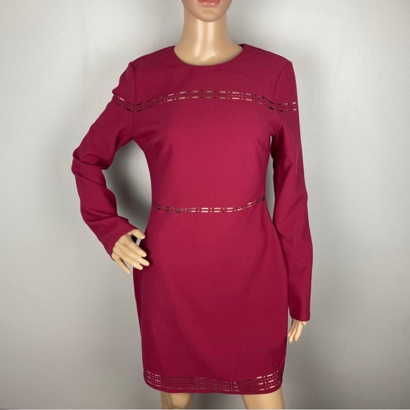 NEW LIKELY EYELET LONG SLEEVE MINI DRESS - Picture 2 of 6
